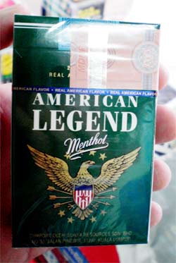 american legend menthol cigarettes