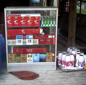 cigarette stand in sihanoukville cambodia